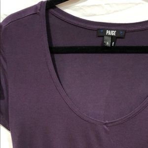 Super Cute Paige V-Neck Tee Plum Small